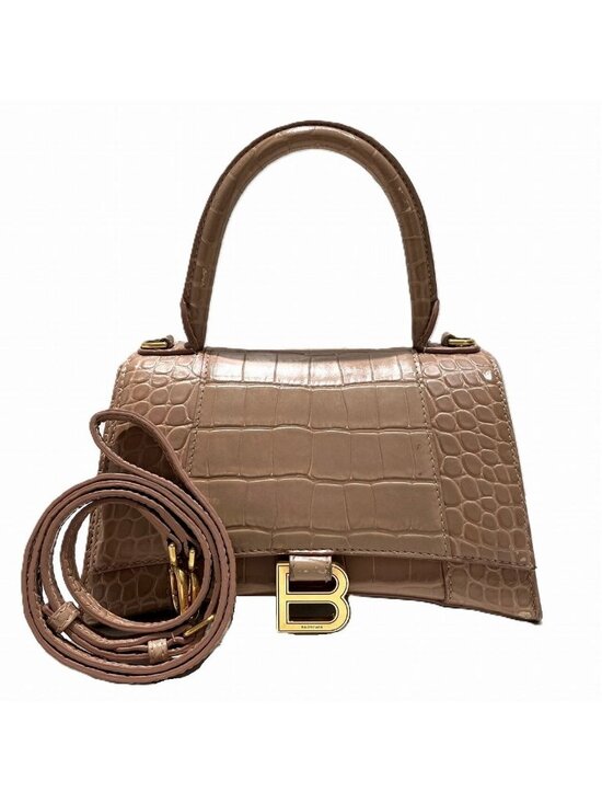 Balenciaga Handbags - Balenciaga Hourglass Top Handle Small Handbag Leather